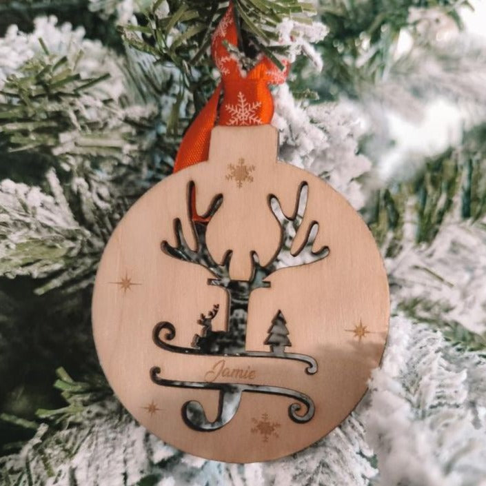 Initial Christmas Bauble