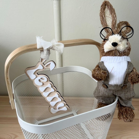 Retro Name Easter Tag