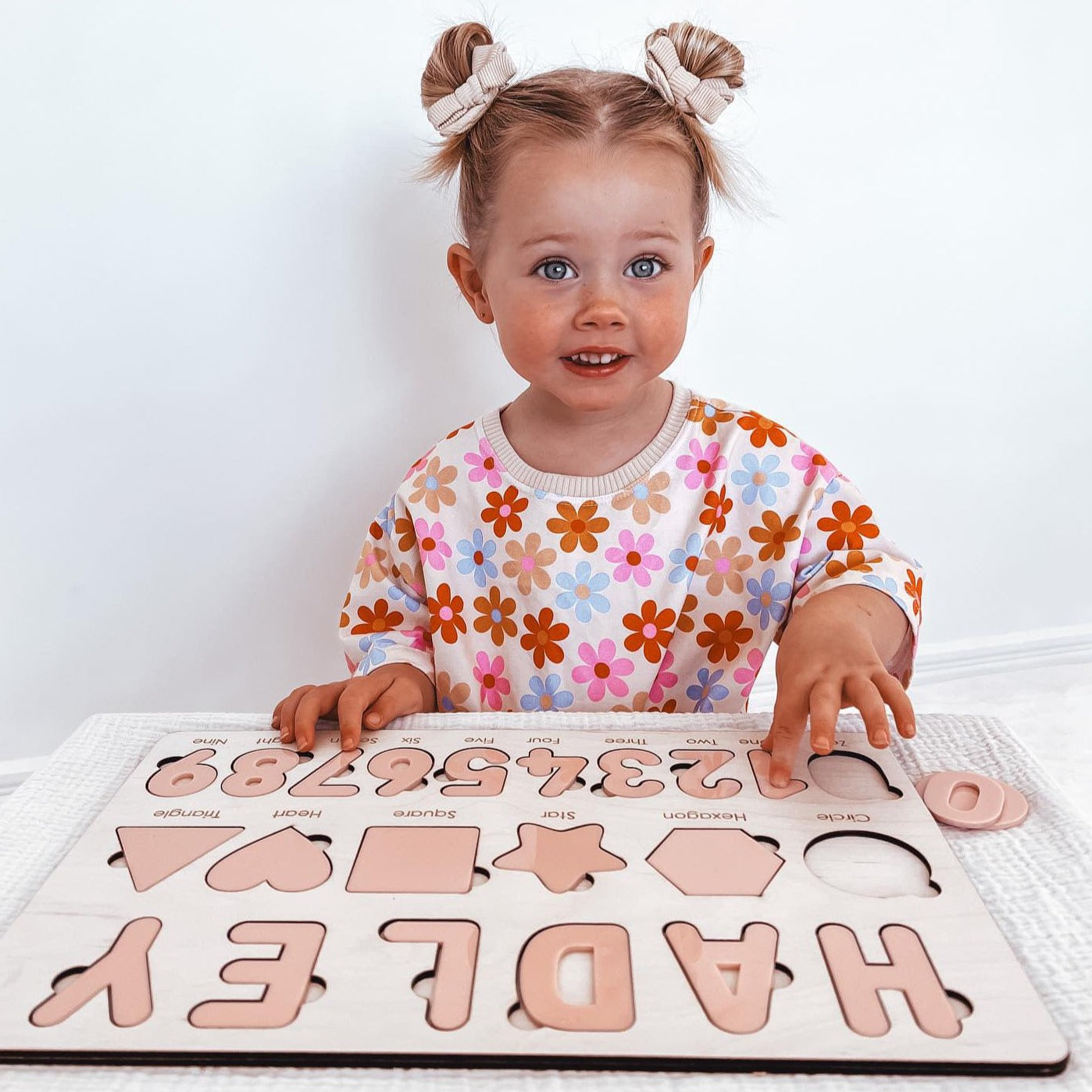 Personalised Puzzle, name, shapes and numbers
