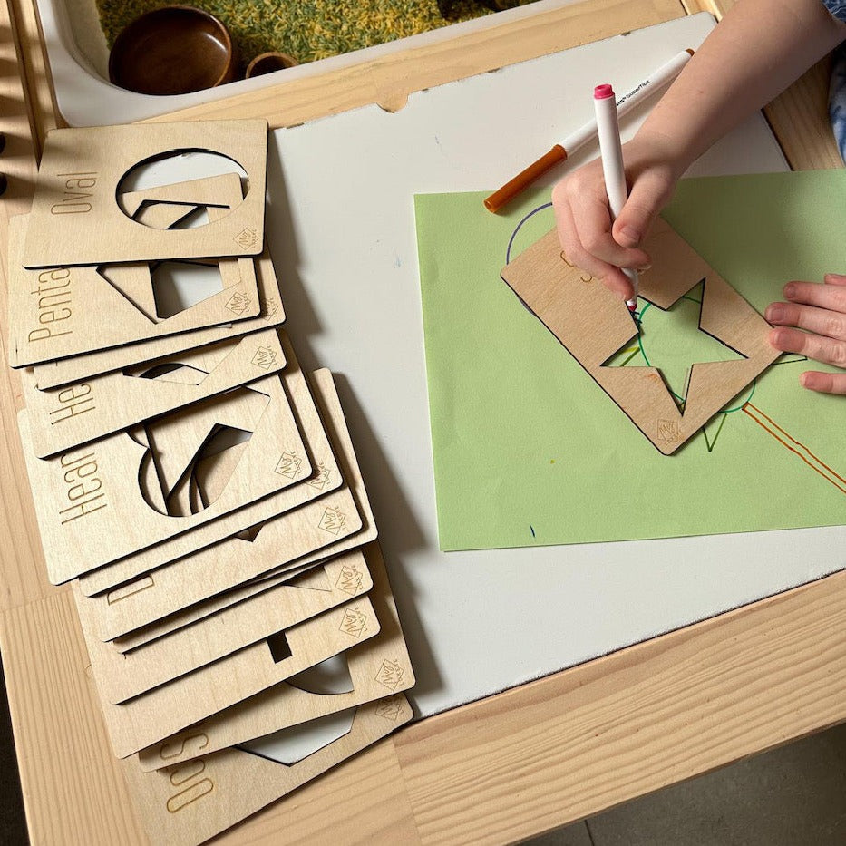 Shapes Tracing Flash Cards