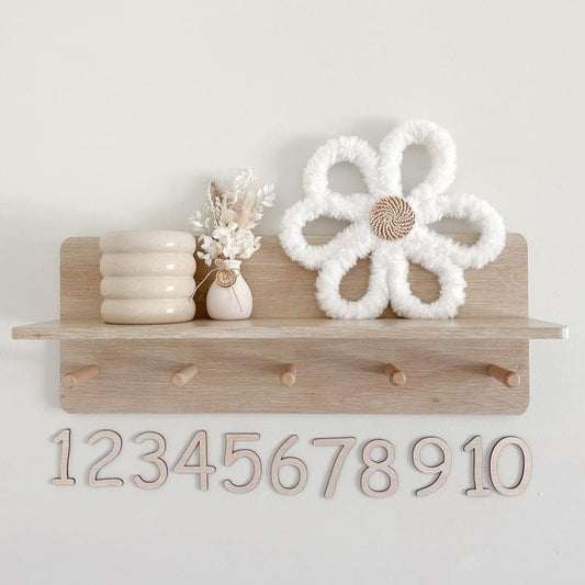 Numbers 1-10 Timber Wall Script