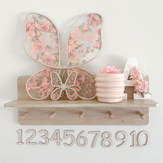 Numbers 1-10 Timber Wall Script