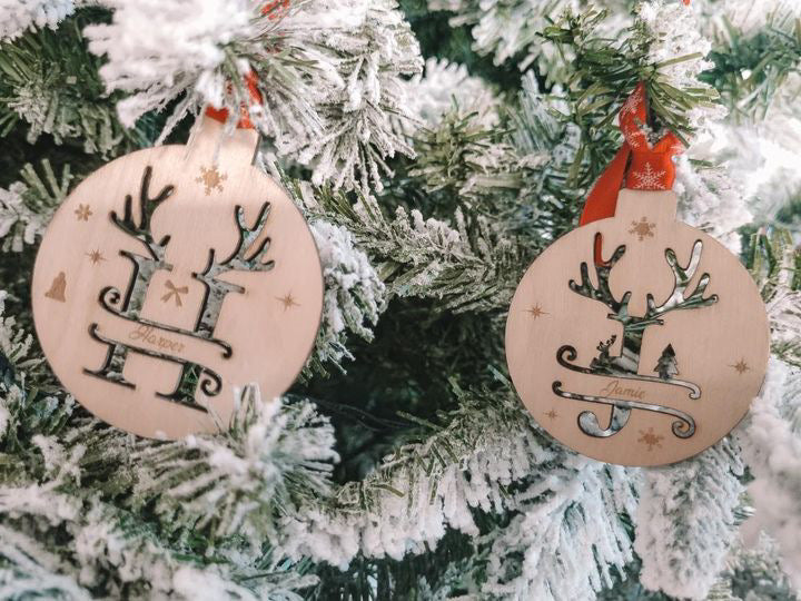 Initial Christmas Bauble