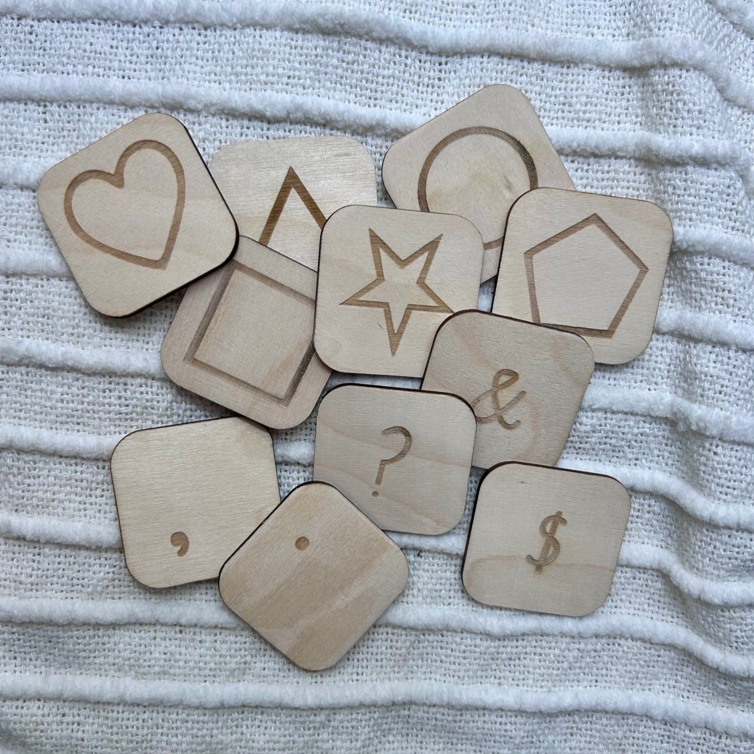 Alphabet and Number Tiles - symbols