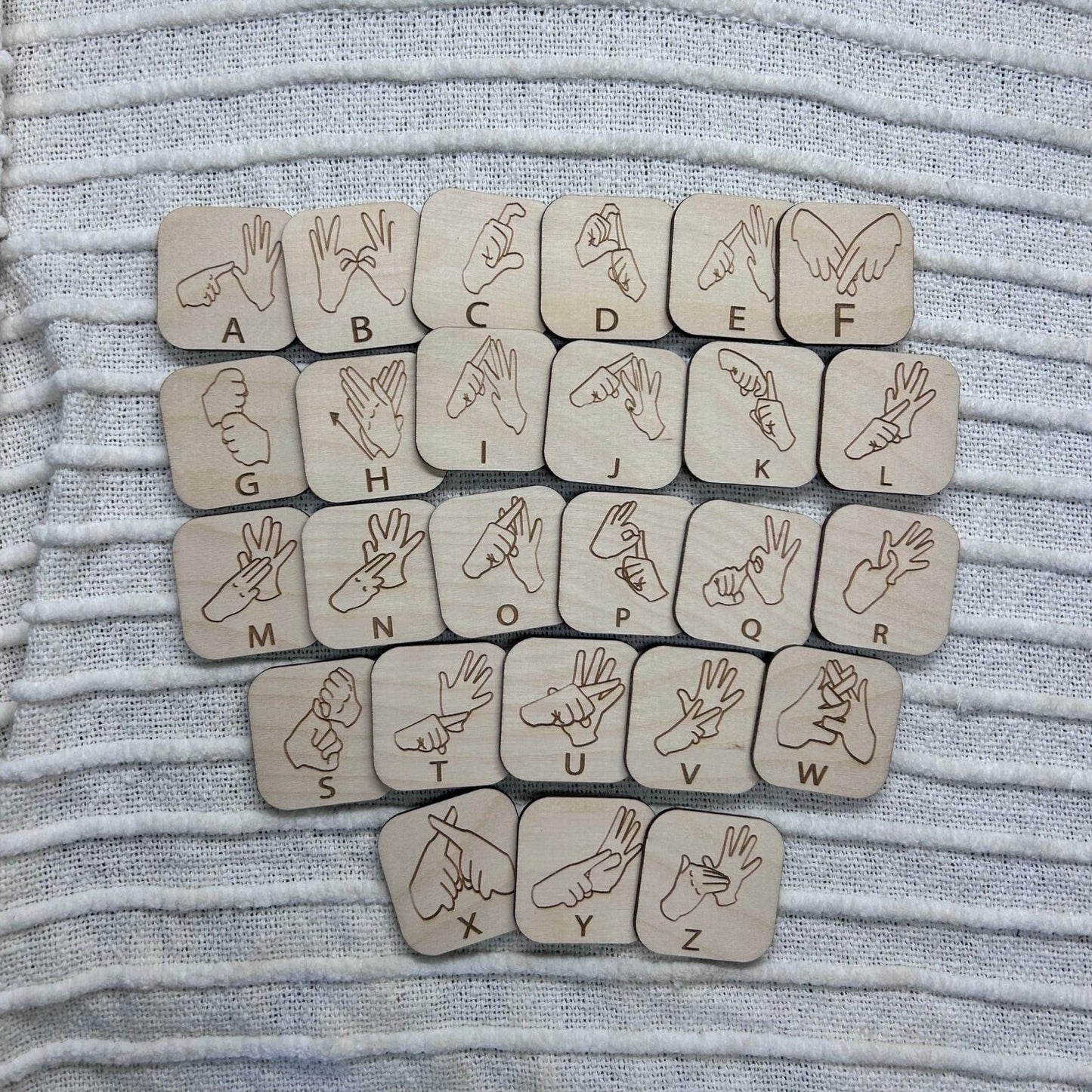 Auslan Alphabet Tiles