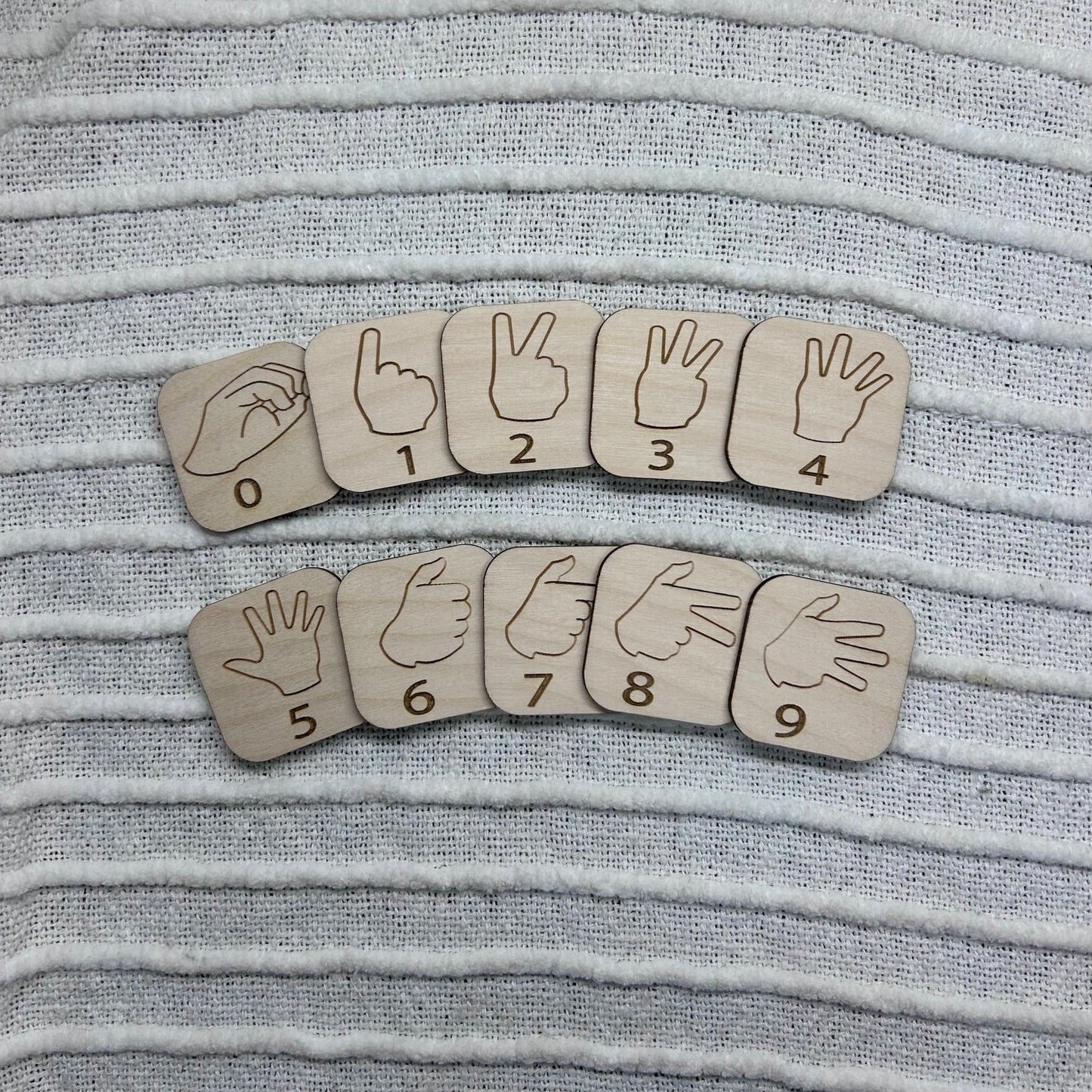 Auslan Number Tiles