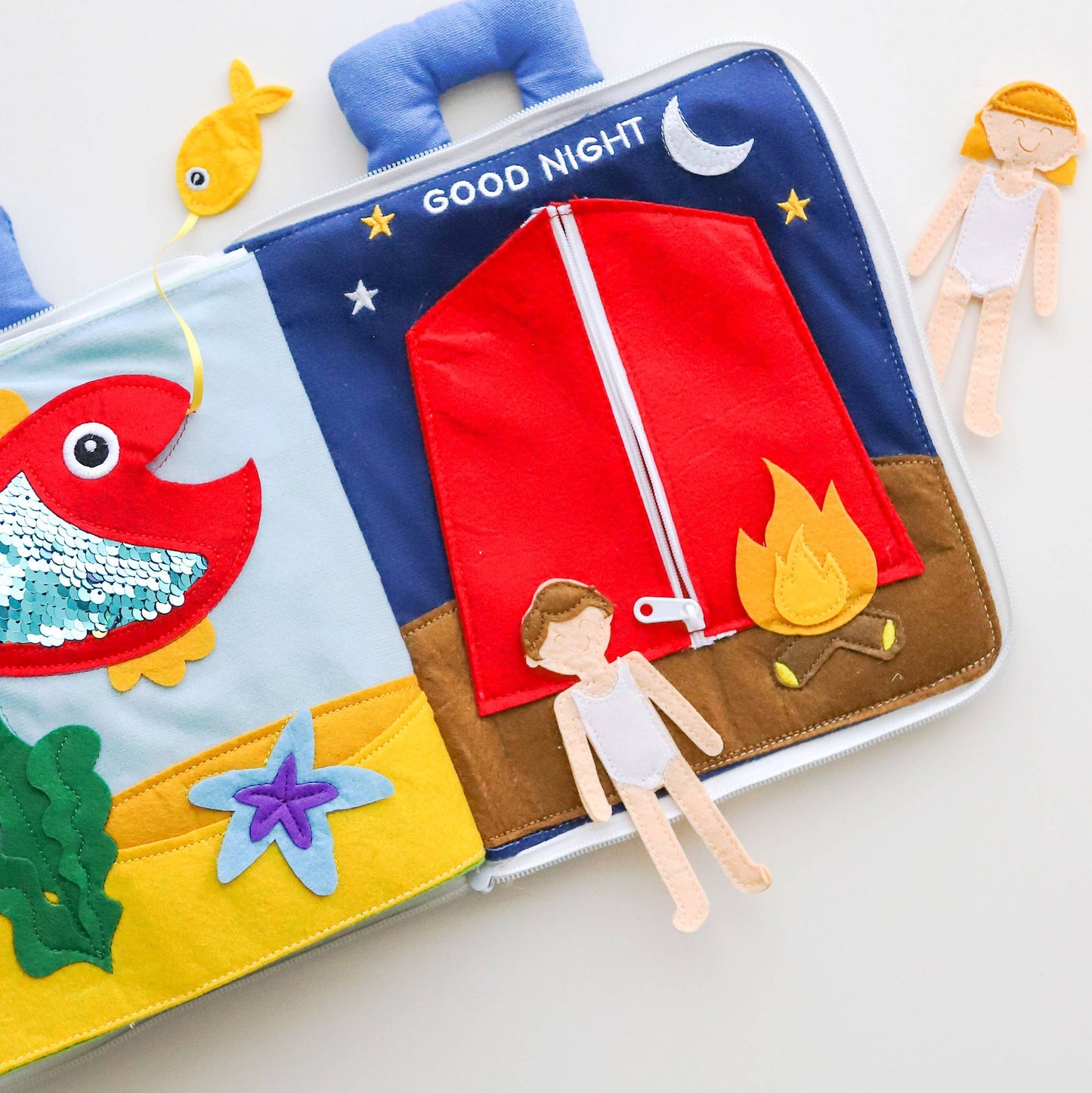 Fabric Activity Book by Curious Columbus now stocked by My Luxeve