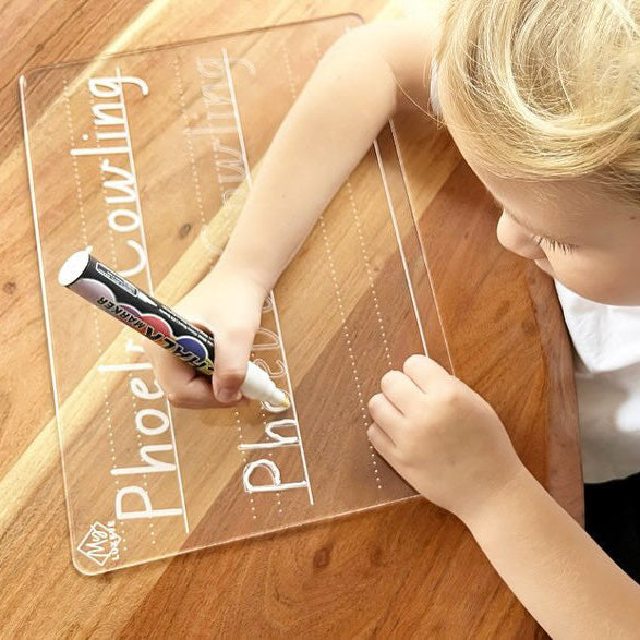 Child using First and Last Name Tracing Board