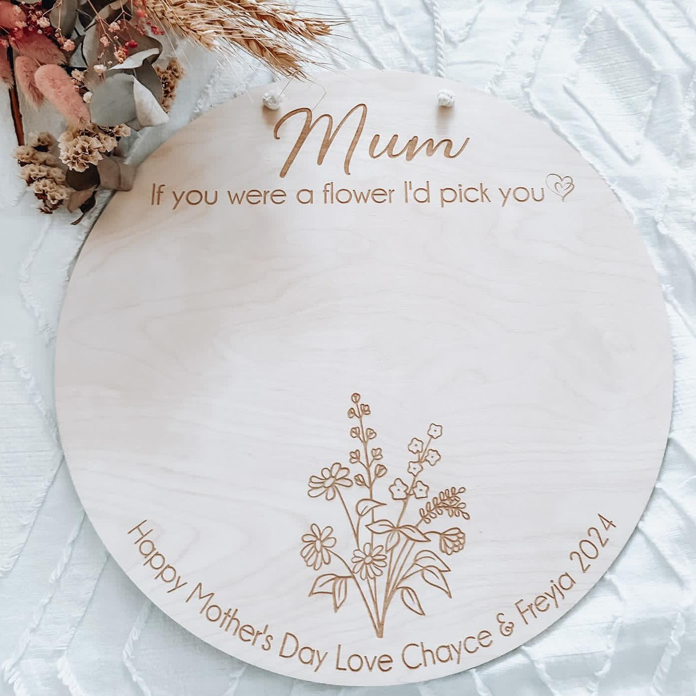 Flower Handprint Sign | Mother's Day Personalised Gift