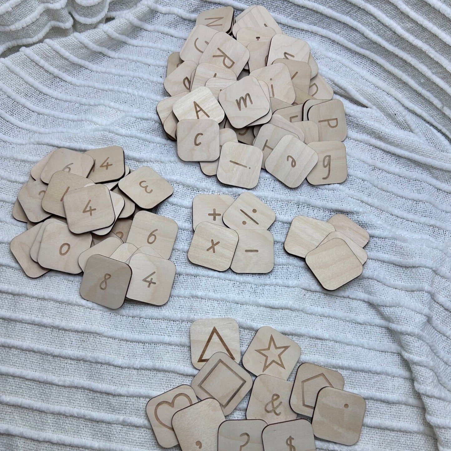 Alphabet and Number Tiles - full set