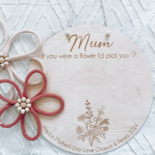 Flower Handprint Sign | Mother's Day Personalised Gift