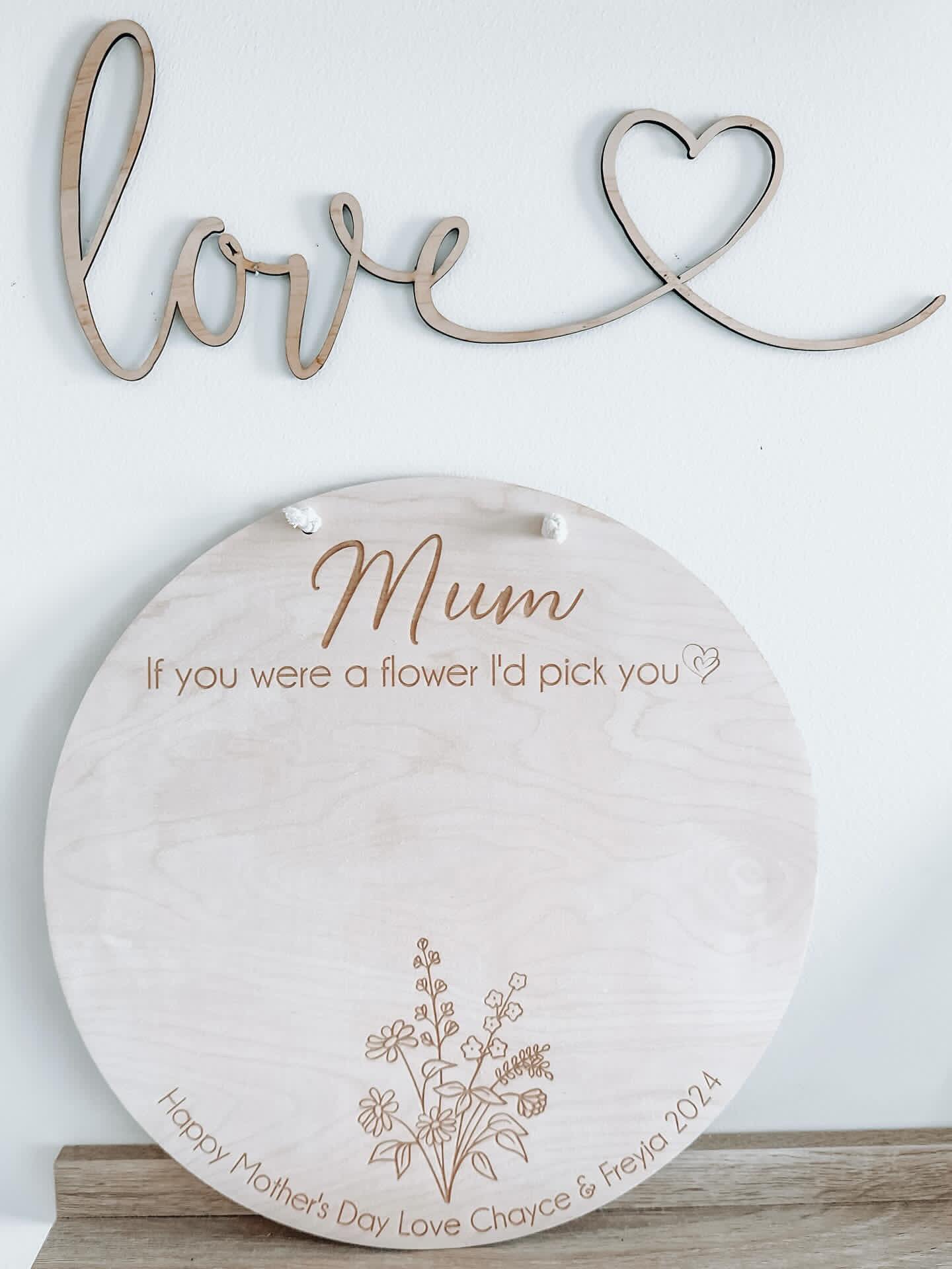 Flower Handprint Sign | Mother's Day Personalised Gift