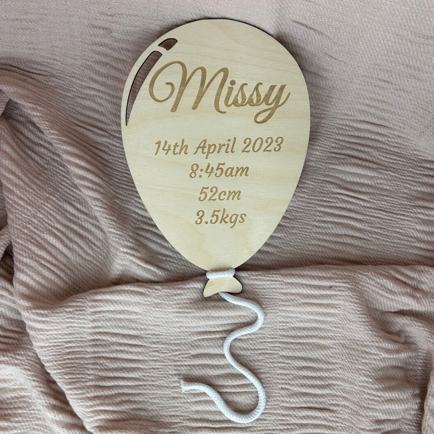 Balloon Announcement Birth Details