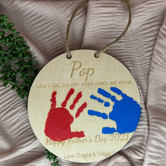 Pop Handprint Sign | Gift for Men 