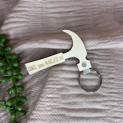 Hammer Father's Day Key Ring