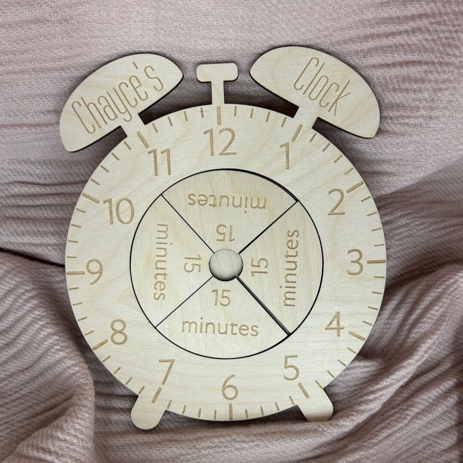 Timber Learning Clock