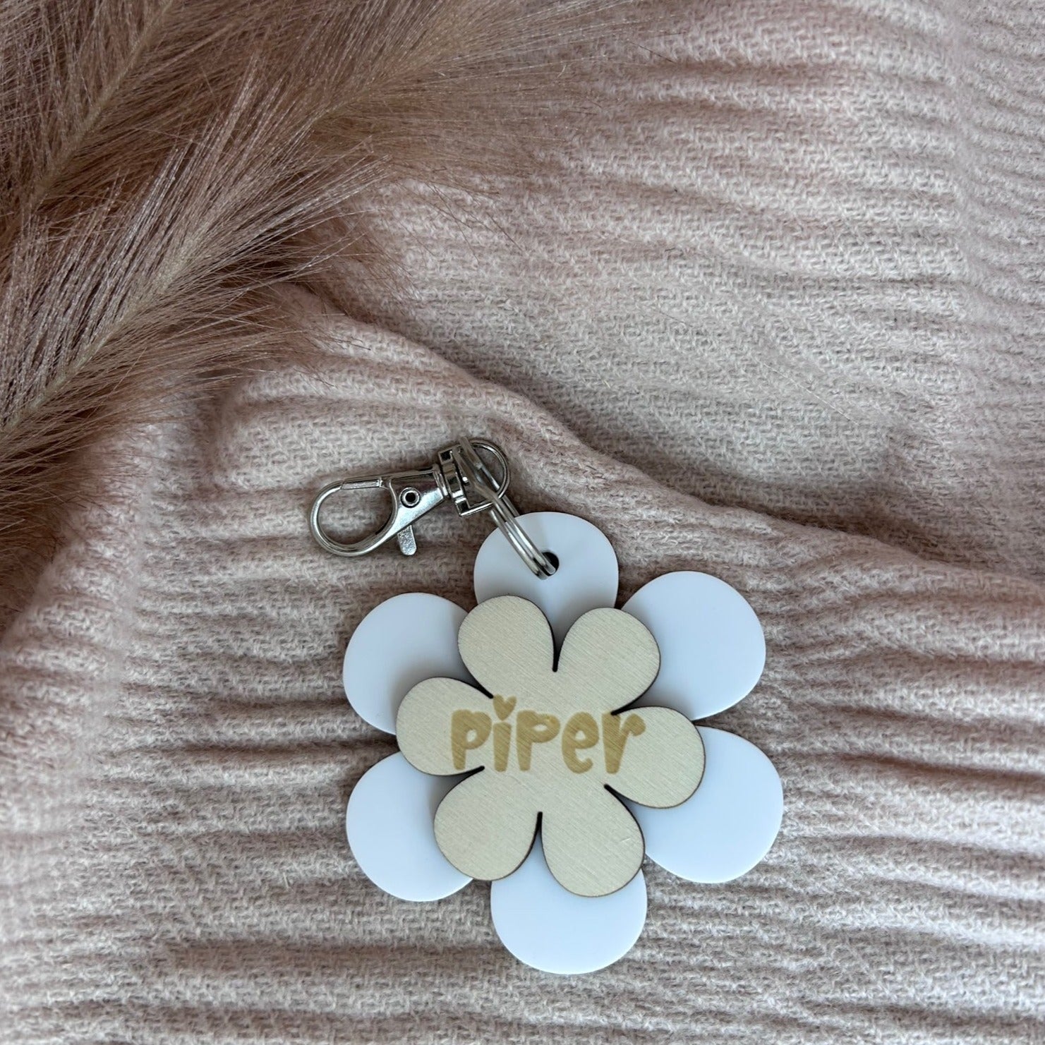 Personalised Flower Bag Tag | Back to School