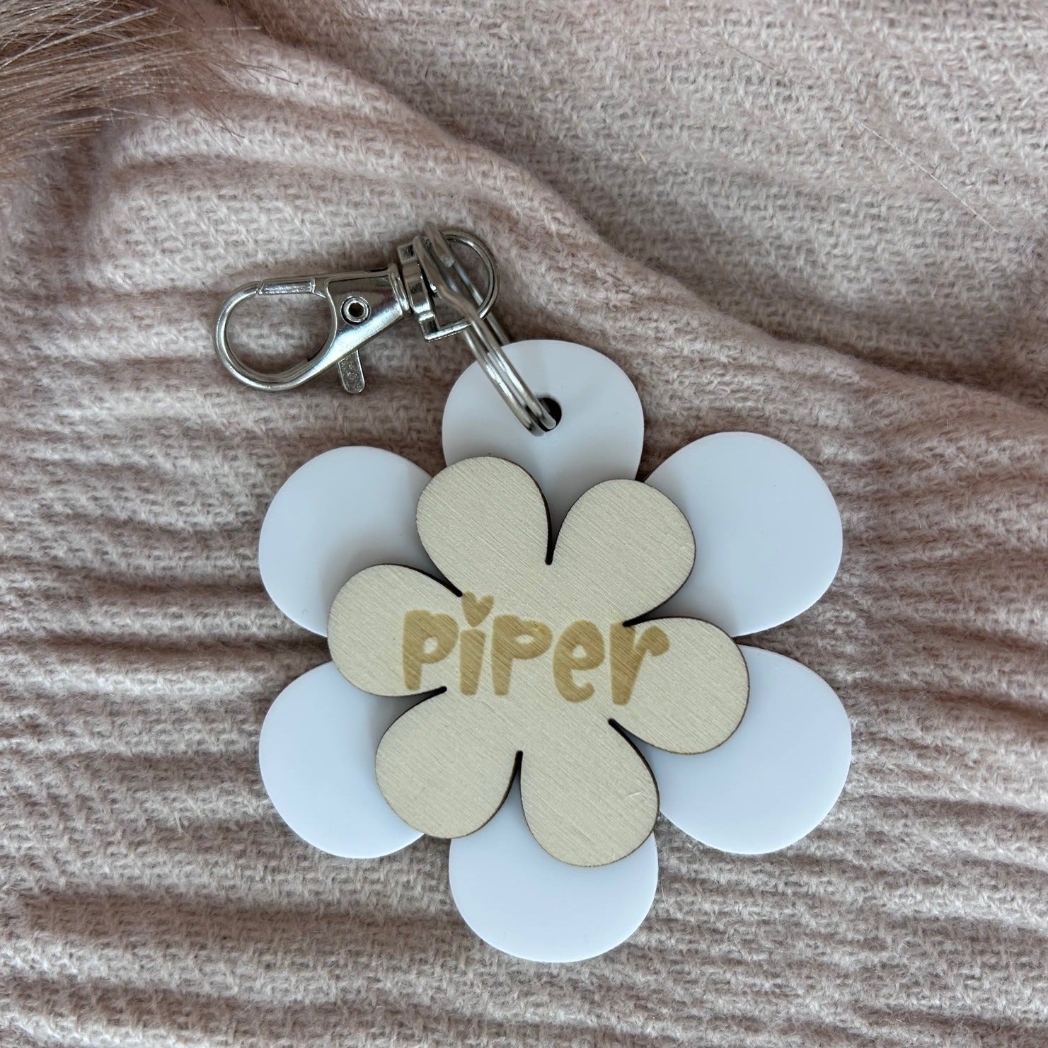 Personalised Flower Bag Tag | Back to School