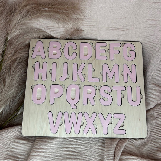 Alphabet Puzzle - Pink Alphabet Pieces
