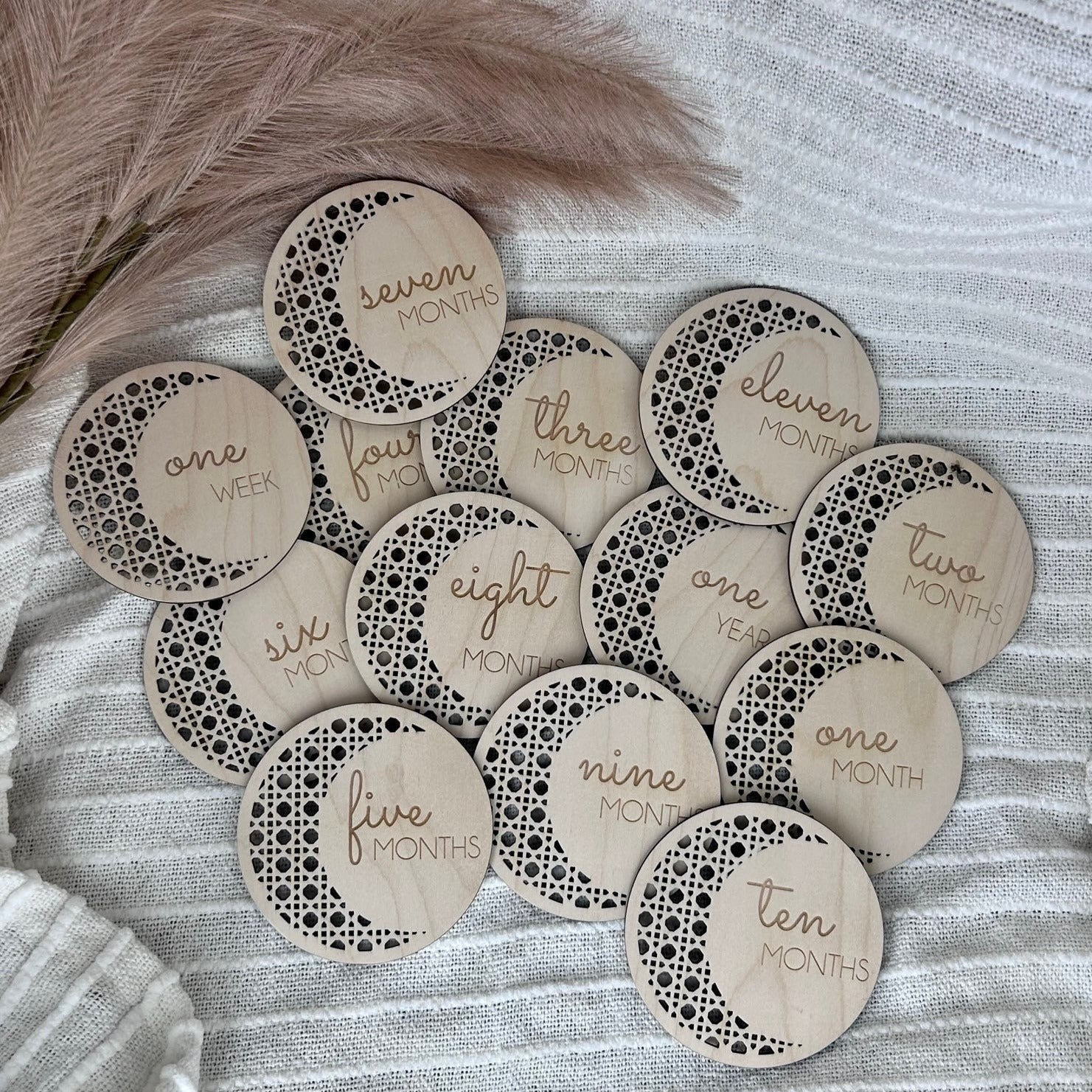 Rattan Moon Milestone Disc