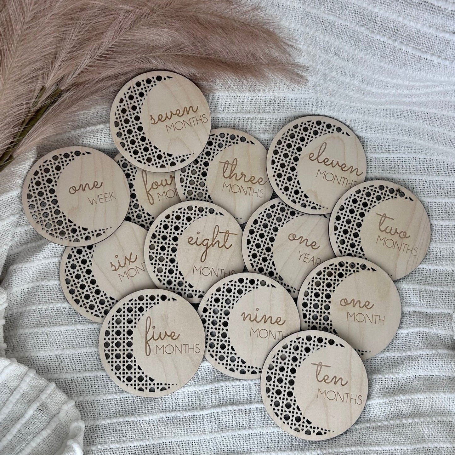 Rattan Moon Milestone Disc