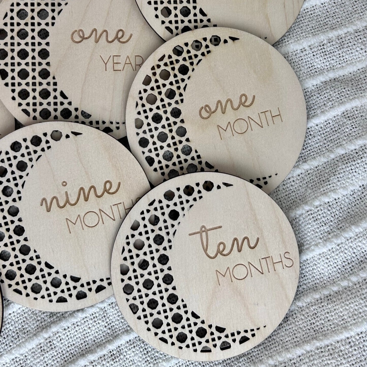 Rattan Moon Milestone Disc