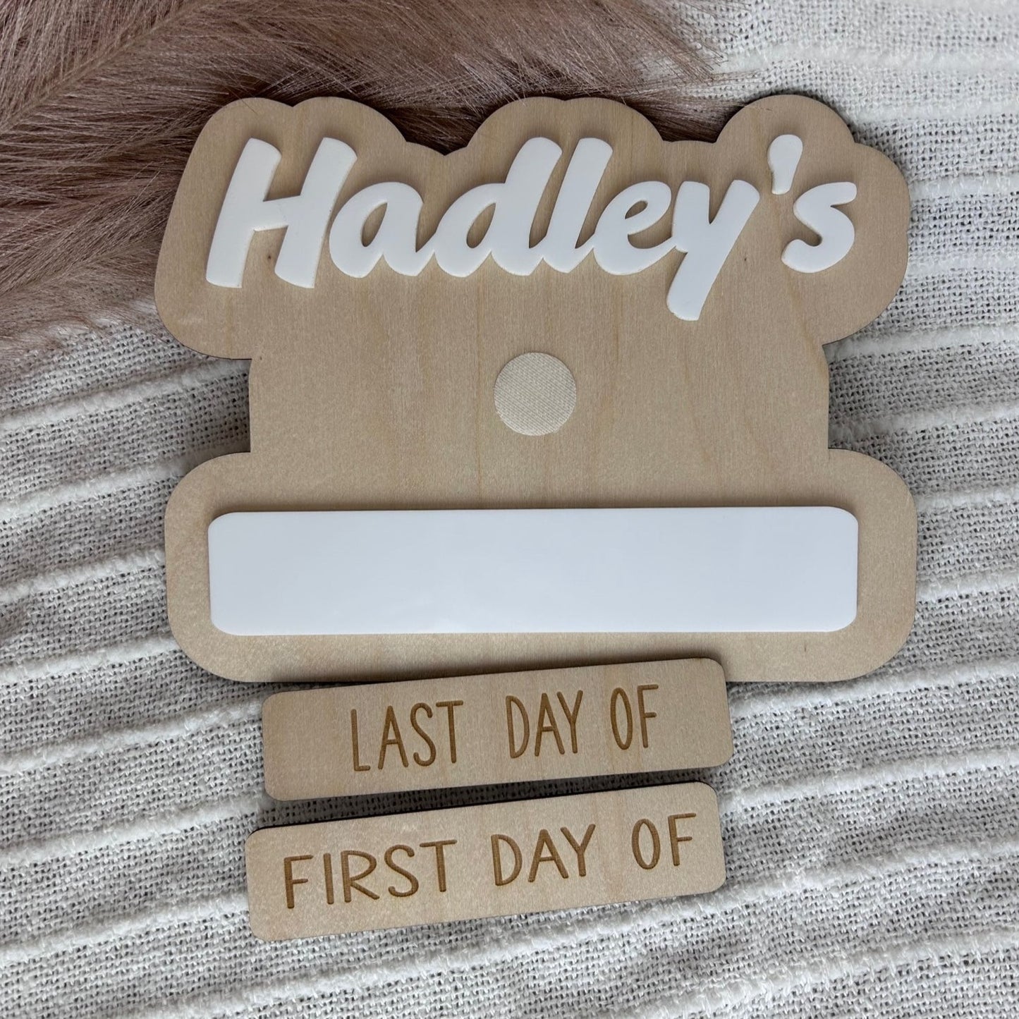 Personalised Interchangeable First and Last Day School Board