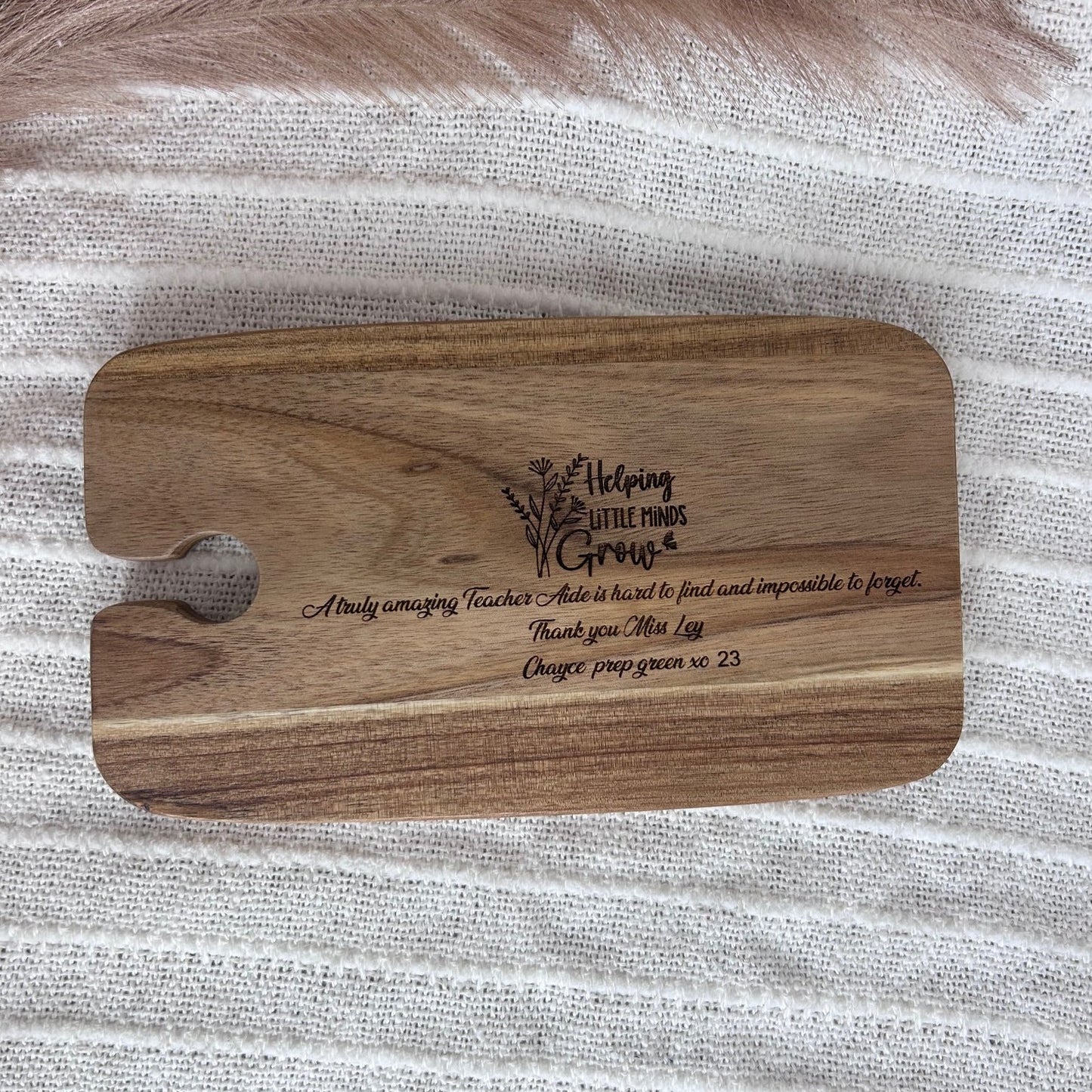 Teacher Aide Wine & Cheese Board Personalised