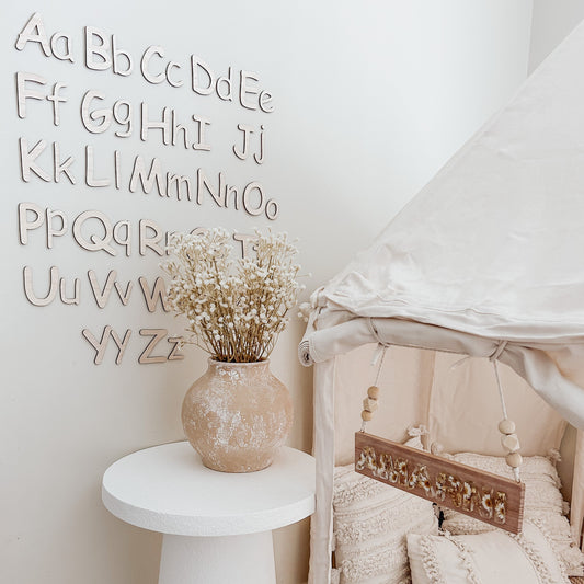 Alphabet Wall Script | Educational | Playroom Decor