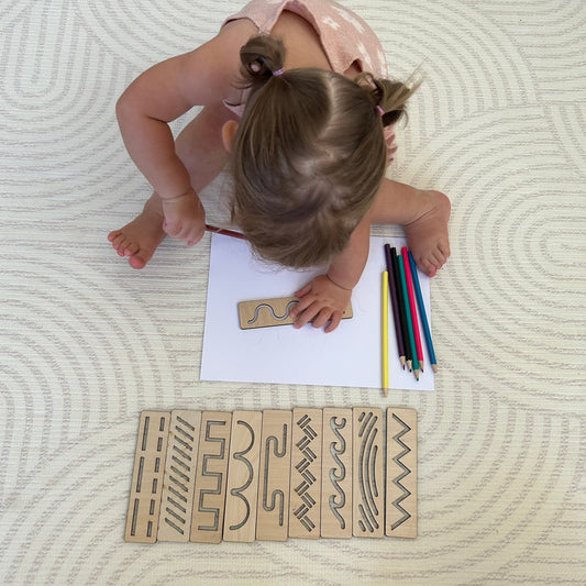 Educational Montessori Tracing Stencils
