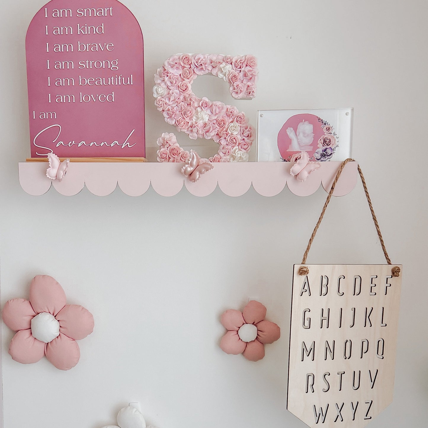 Alphabet Wall Hanging Sign | Playroom Decor