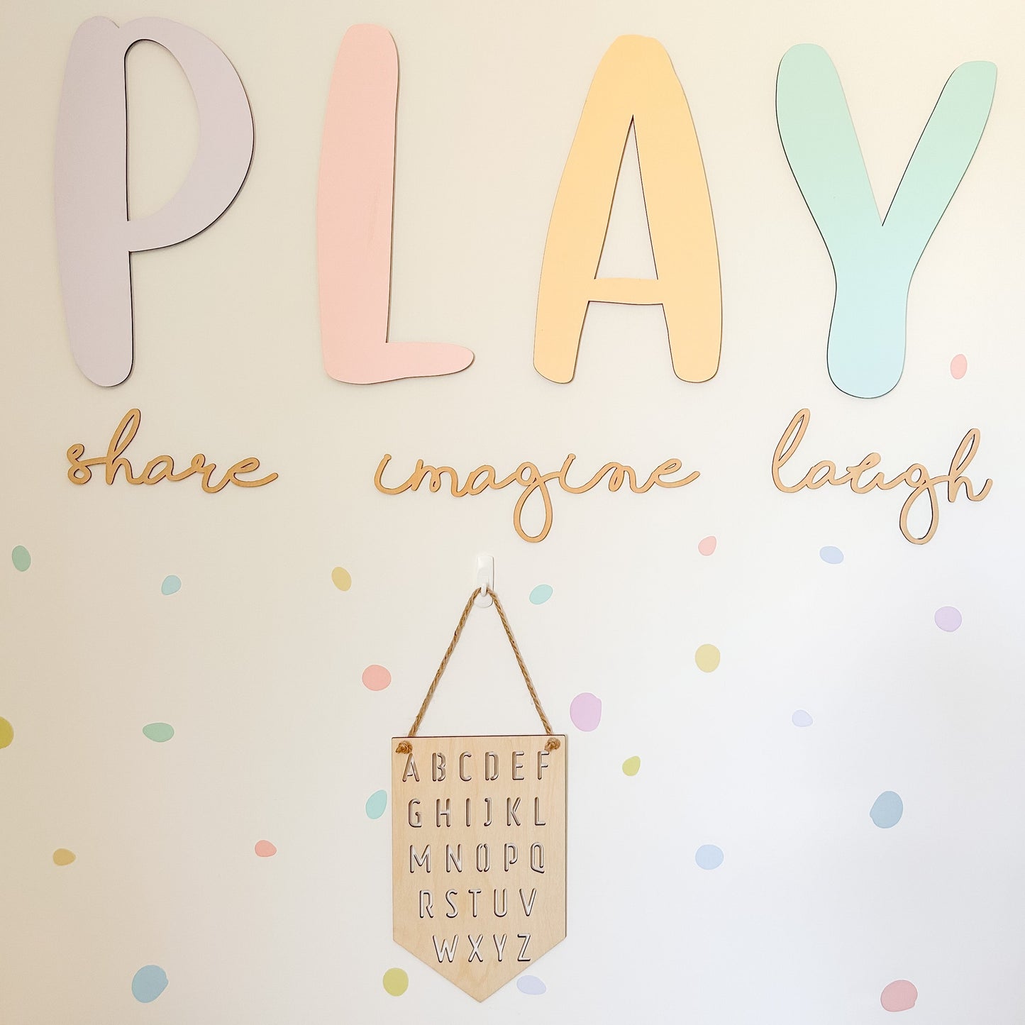Alphabet Wall Hanging Sign | Playroom Decor