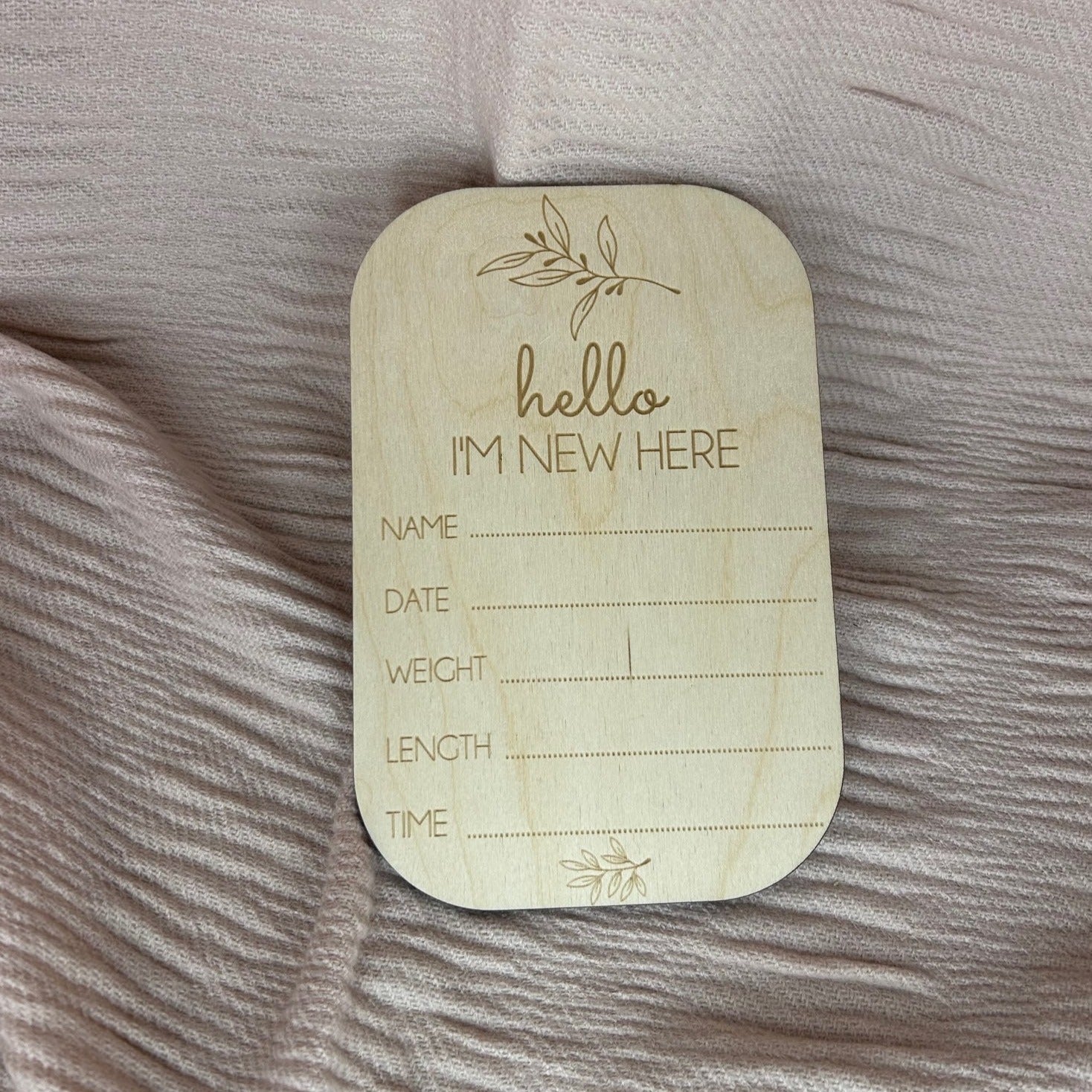 Birth Announcement Plaque - Rectangle | Gifts for Baby