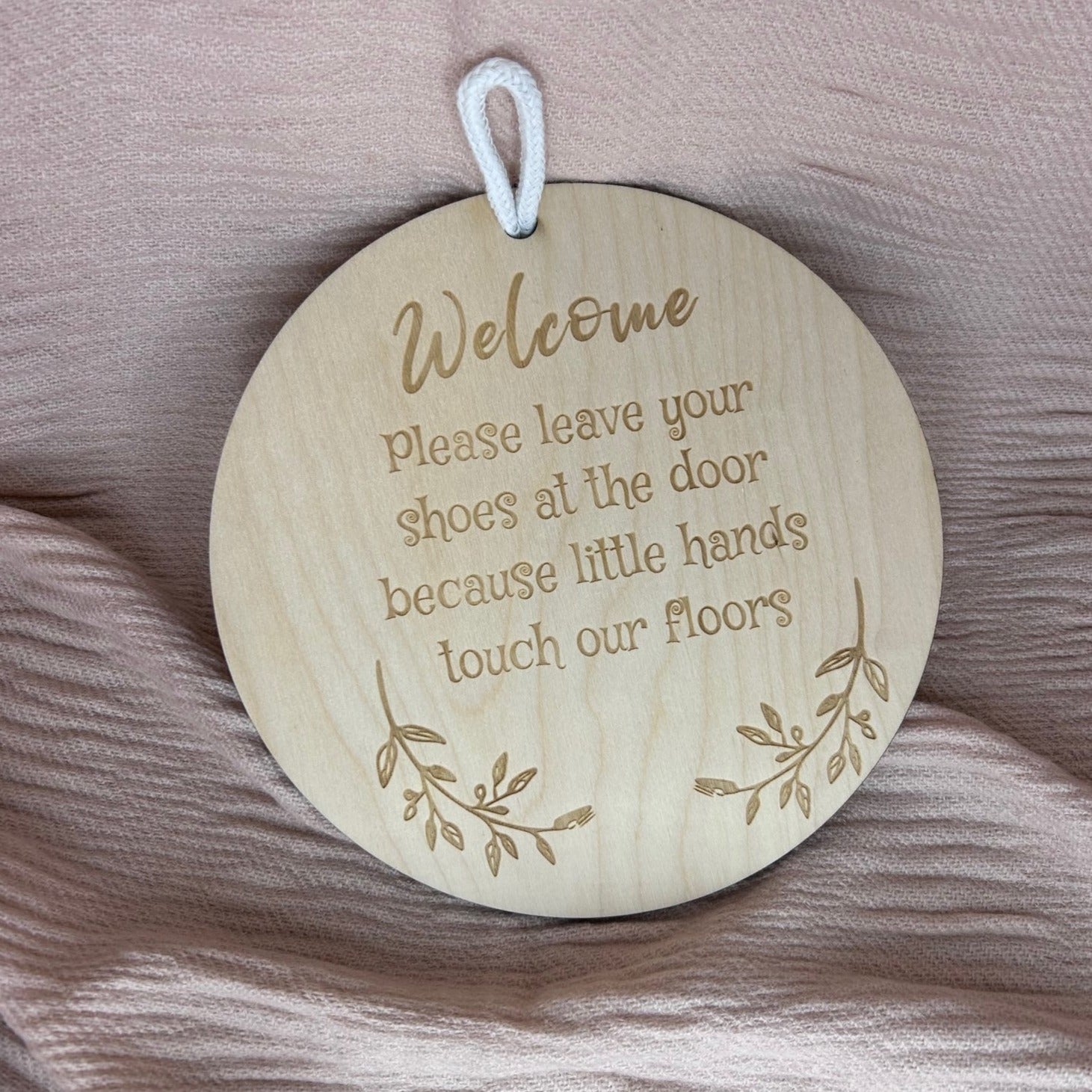 Welcome Sign - Shoes at the Door