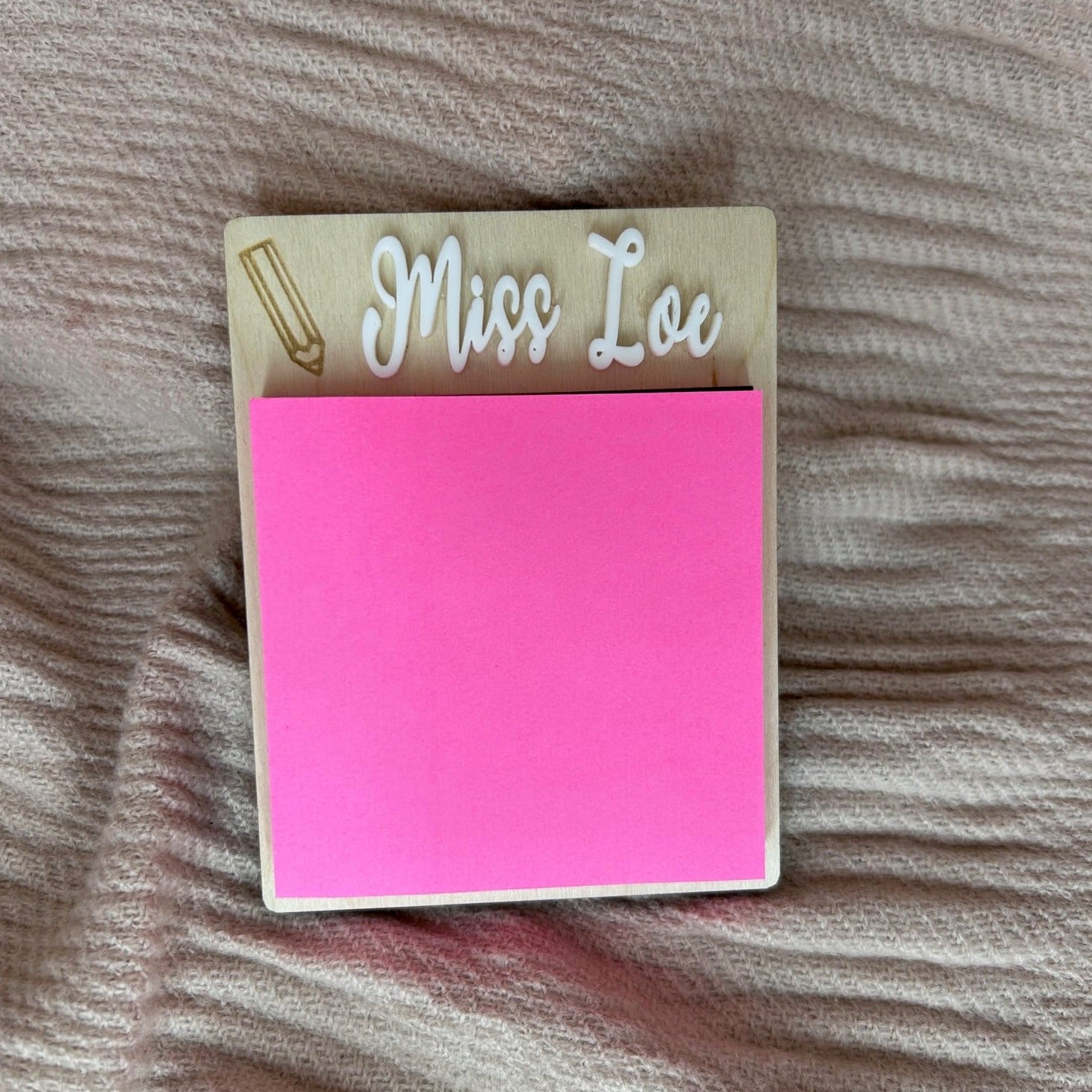 Teacher Sticky Note Holder, Personalized Teacher Gift, Teacher