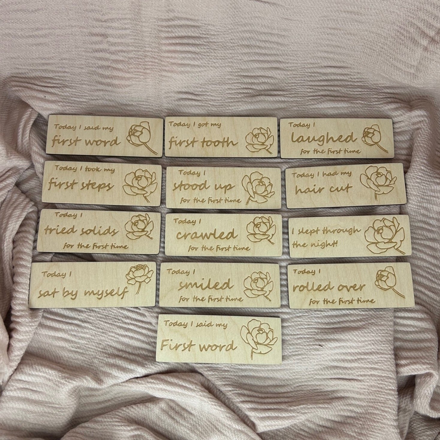 My Firsts - Peony Theme Milestones