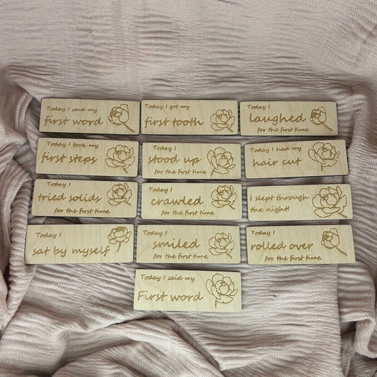My Firsts - Peony Theme Milestones