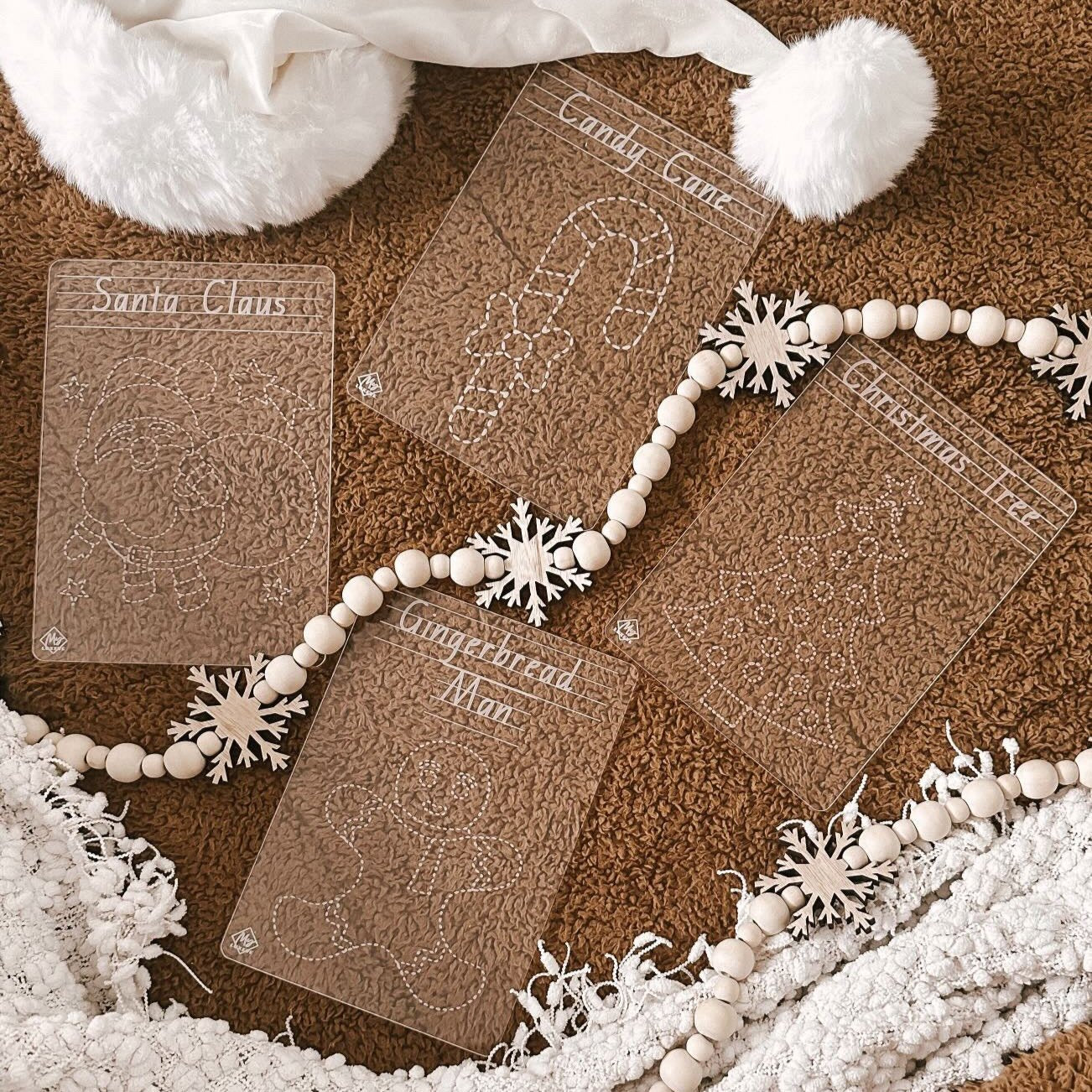 Set of 4 Christmas Tracing Boards