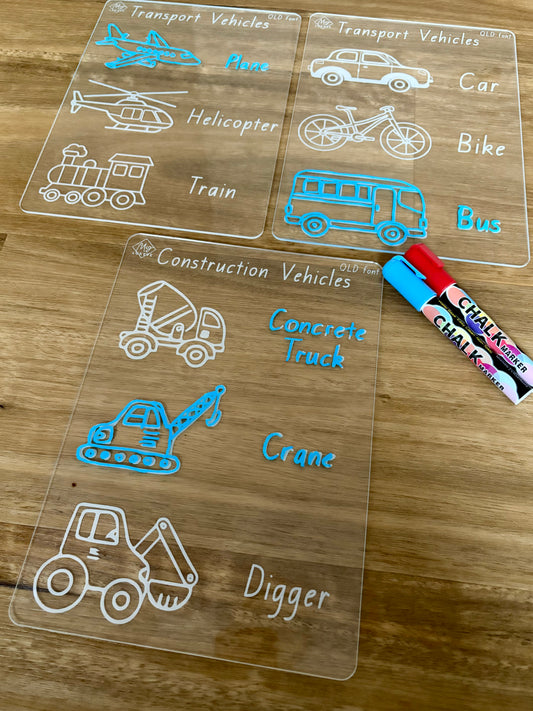Transport Vehicles Tracing Board Bundle