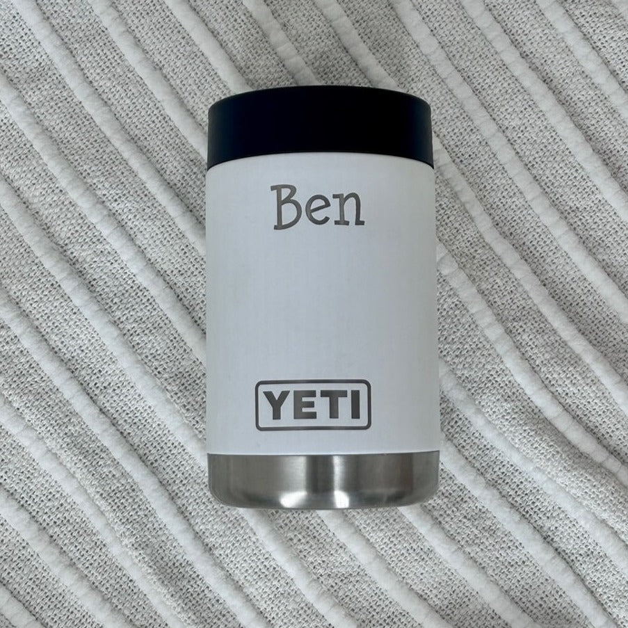 White Yeti Stubbie Cooler