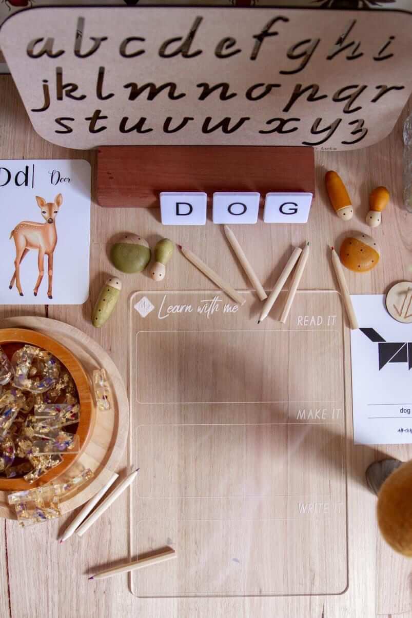 Learn With Me, Read It, Make It, Write It Tracing Board