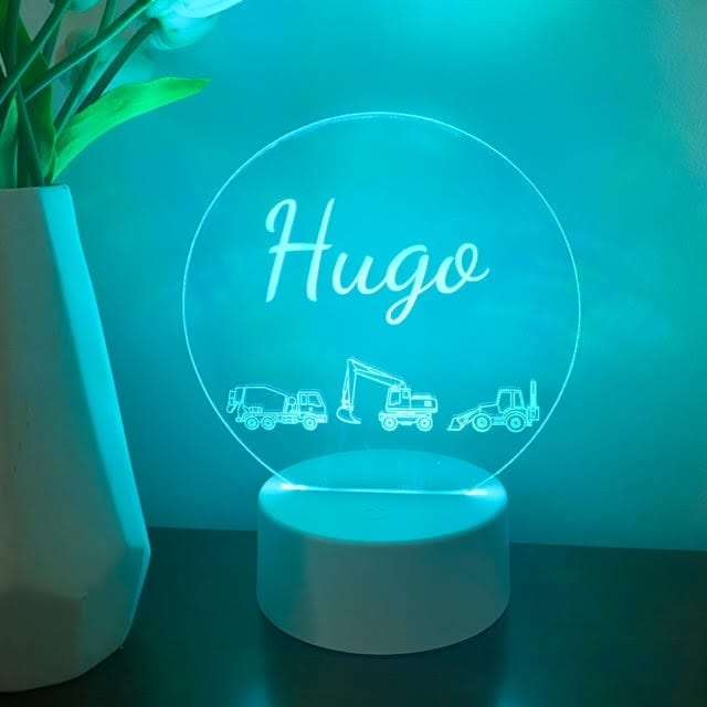 Construction Set Night Light with White Base