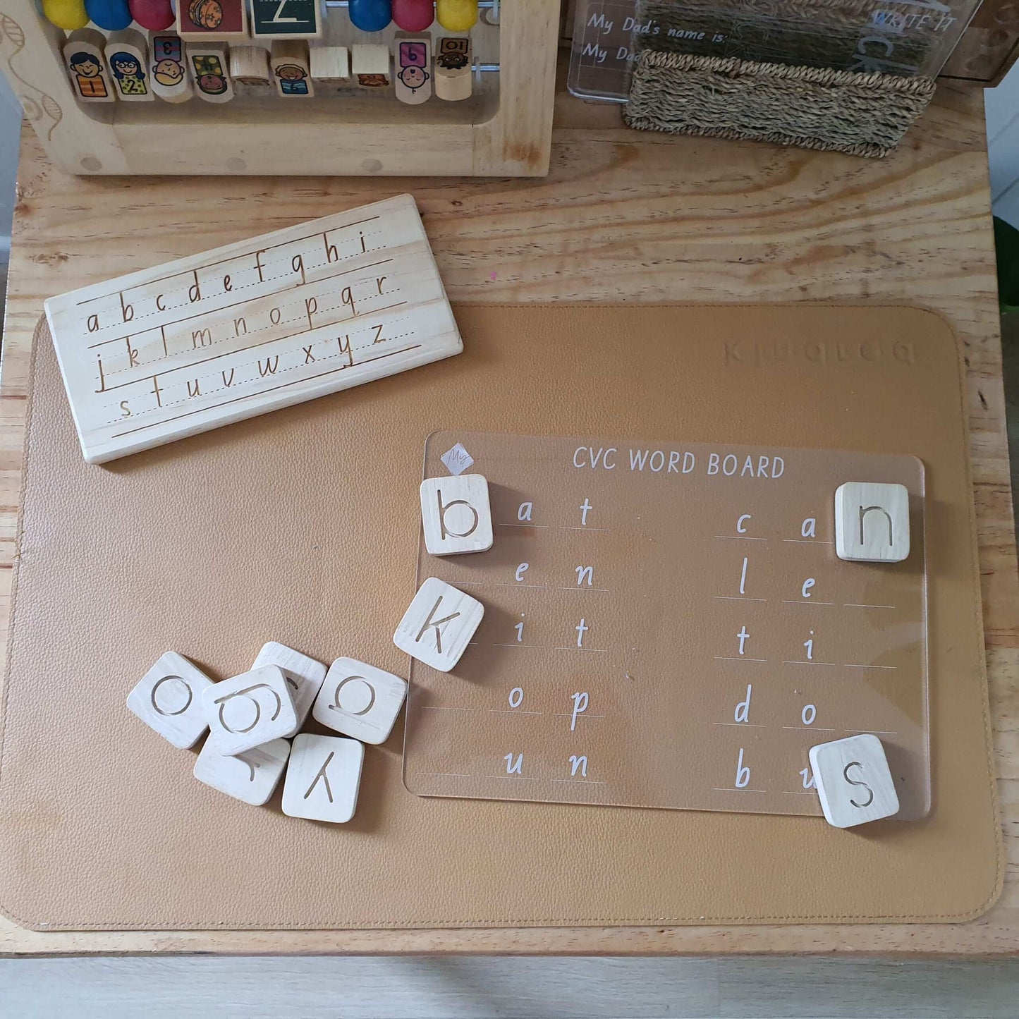 CVC Word Board (Acrylic) - Consonant, Vowel, Consonant