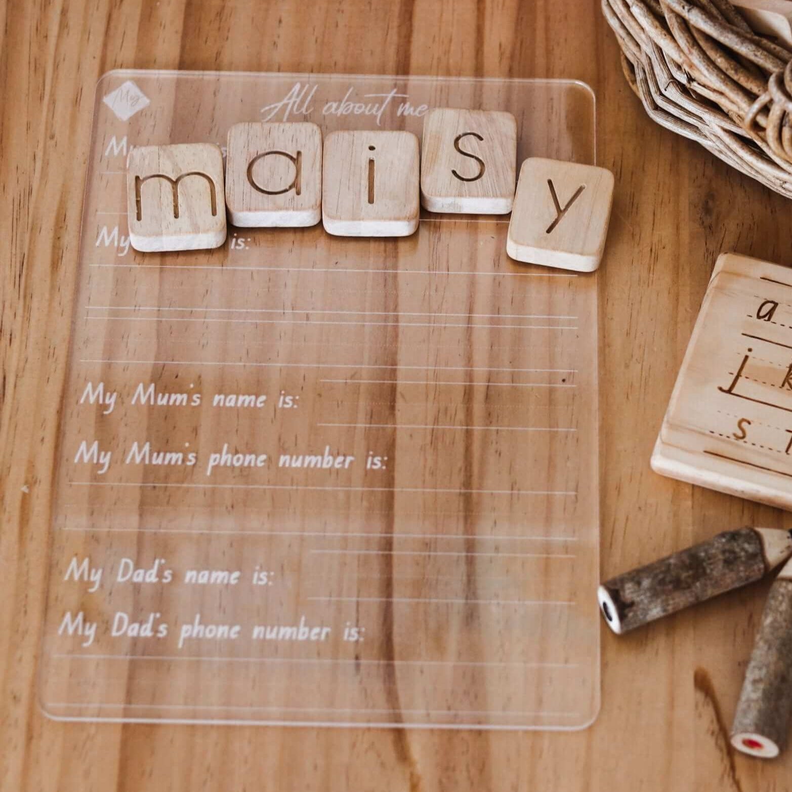 All About Me Educational Tracing Board