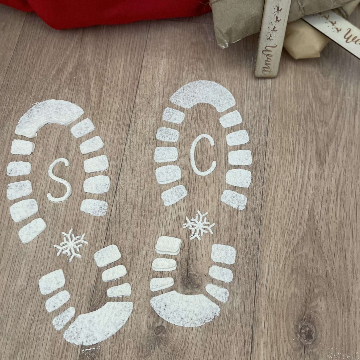 Santa Footprint Stencil