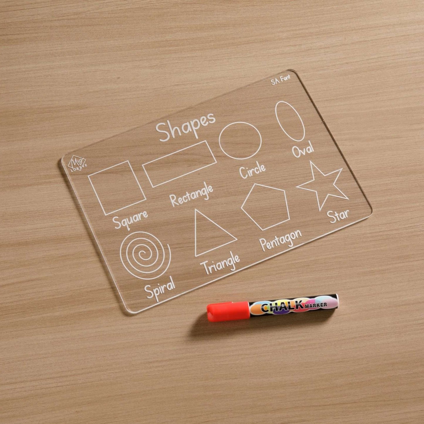Shapes Tracing Learning Board