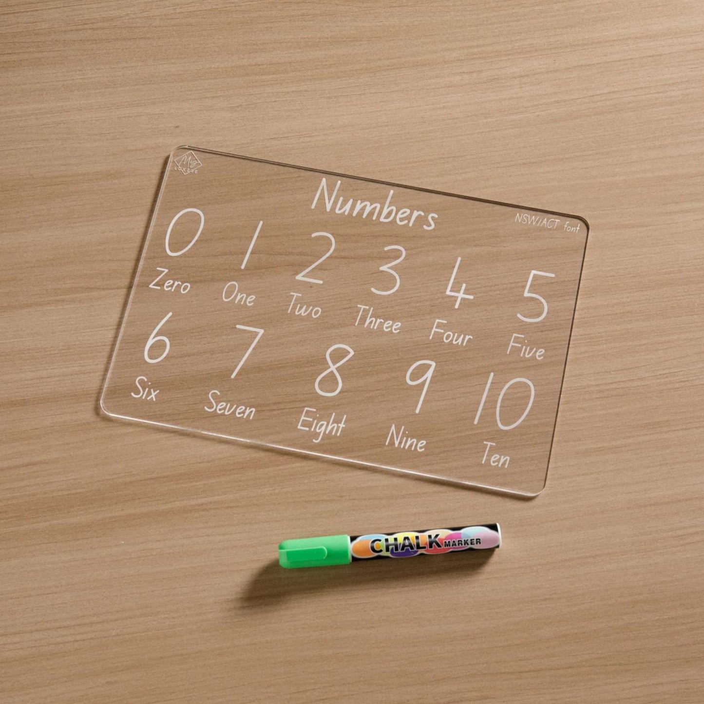 Numbers Learning Board with Chalk Marker