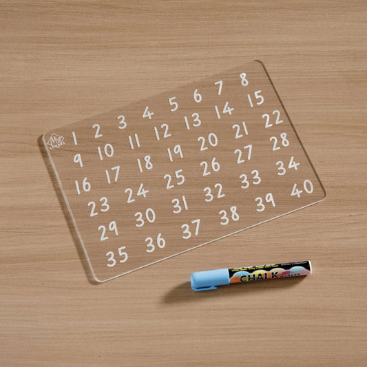 Numbers 1 - 40 Learning Tracing Board