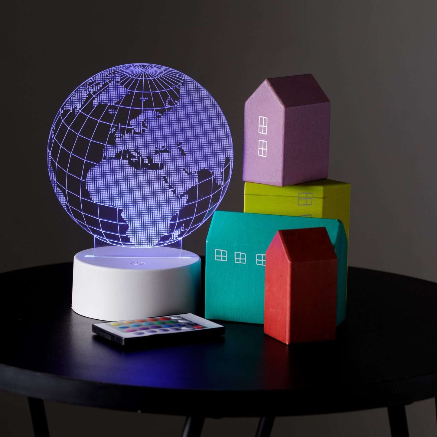 Globe Night Light with White Base
