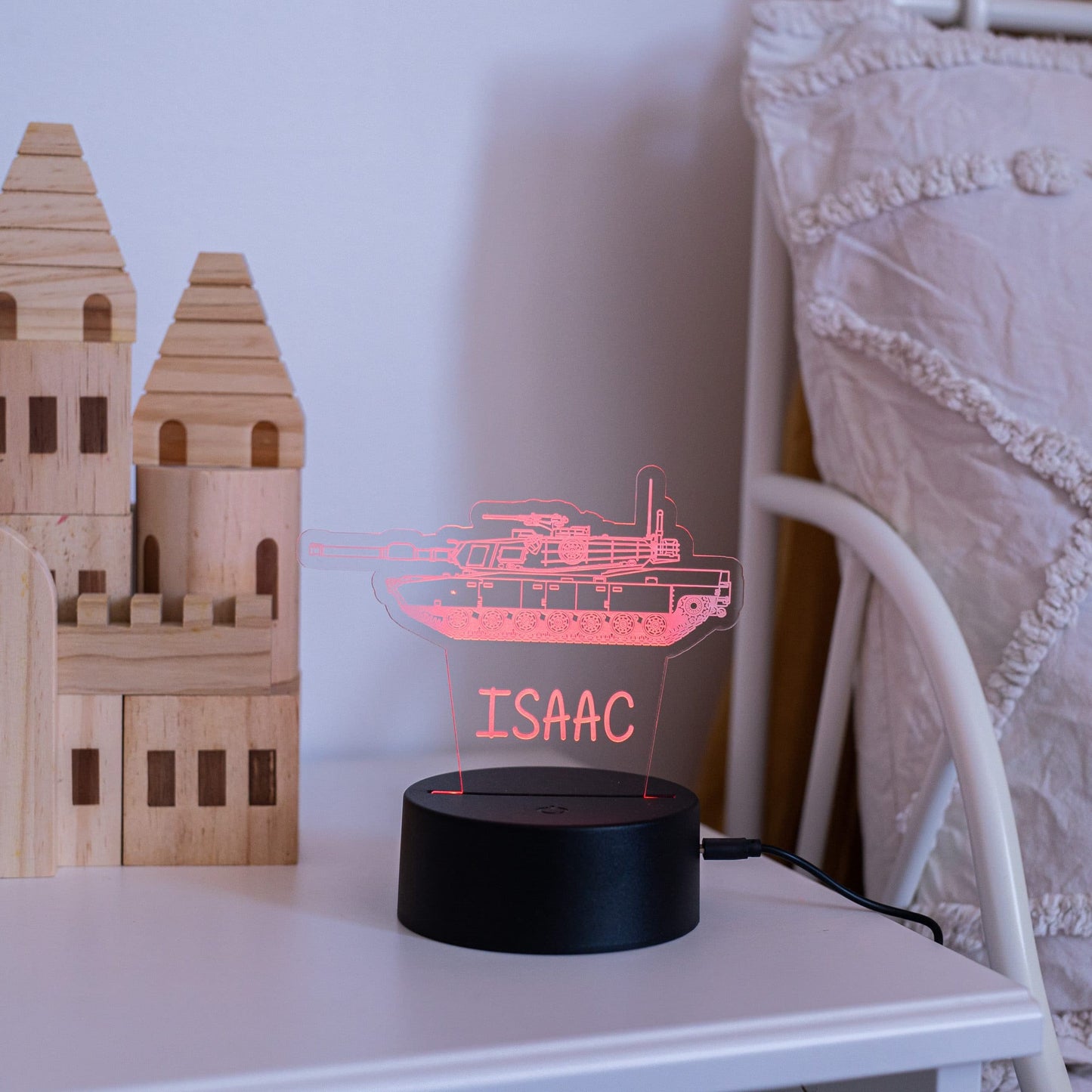 Tank Night Light with Black Base